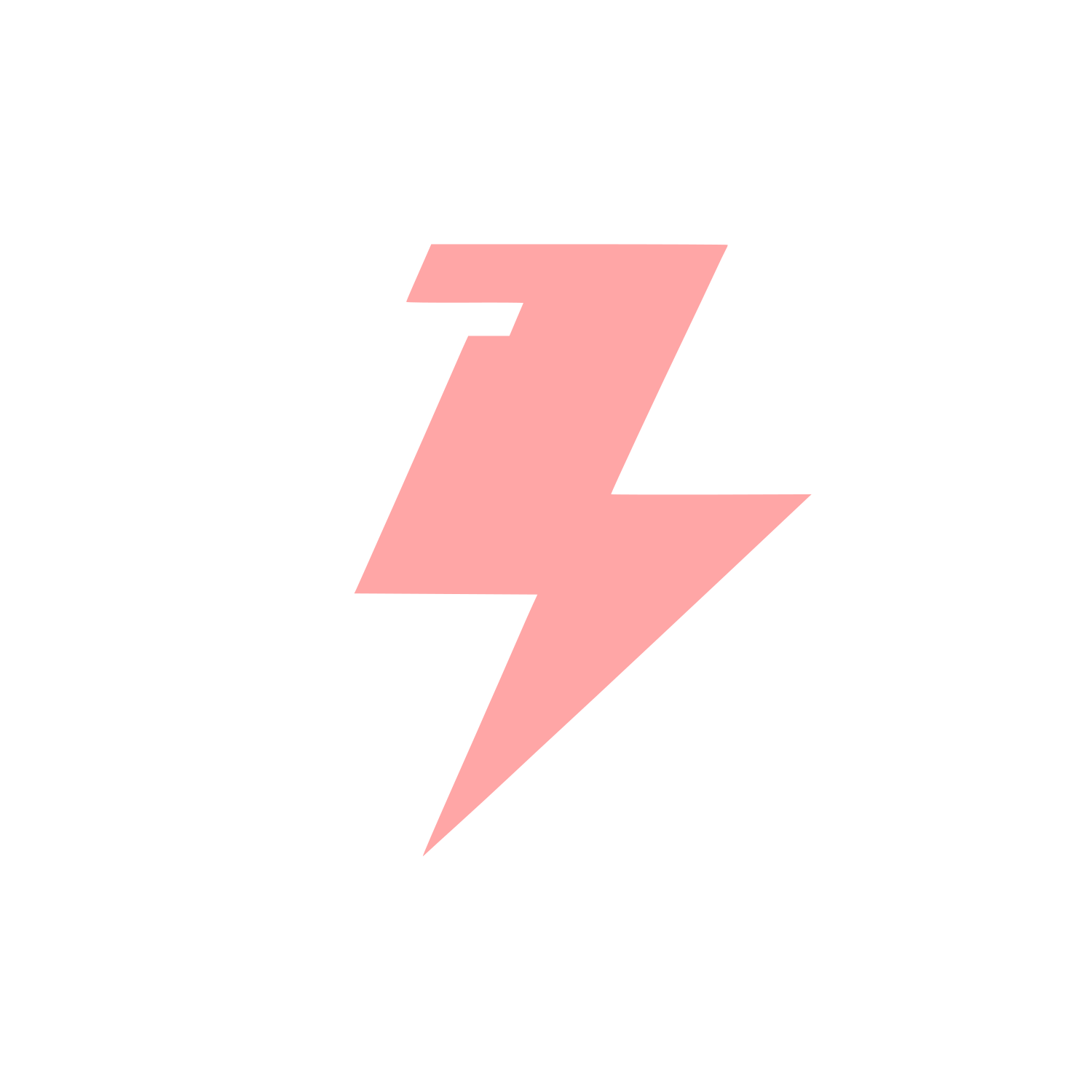 Lightning Bolt Logo #ffa6a6
