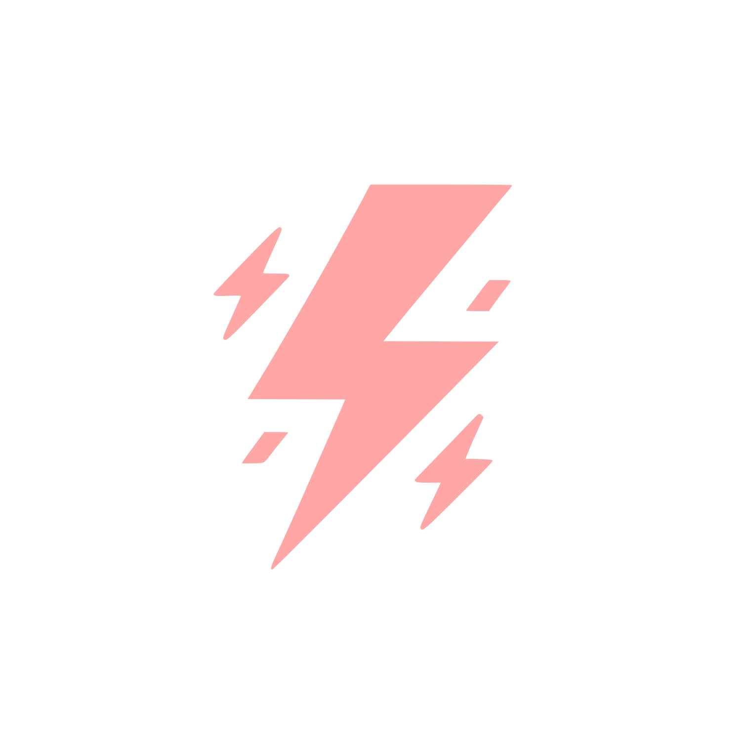 Electric Bolt Logo #ffa6a6