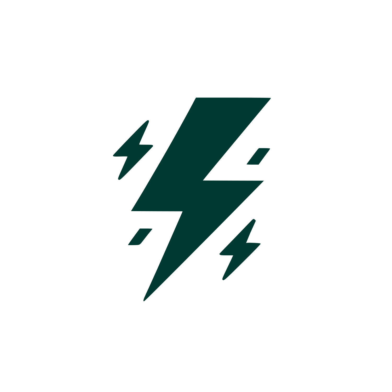 Electric Bolt Logo #003932