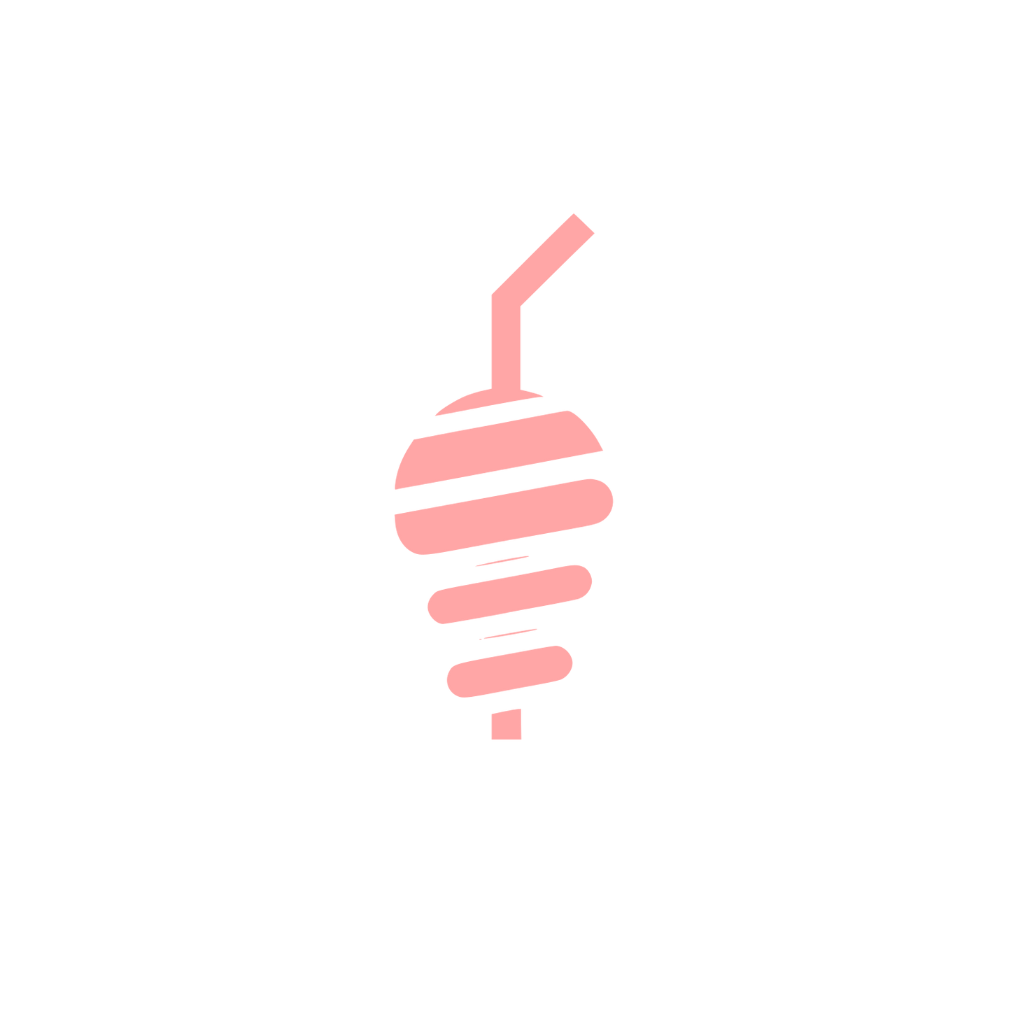 Beverage Straw Logo #ffa6a6