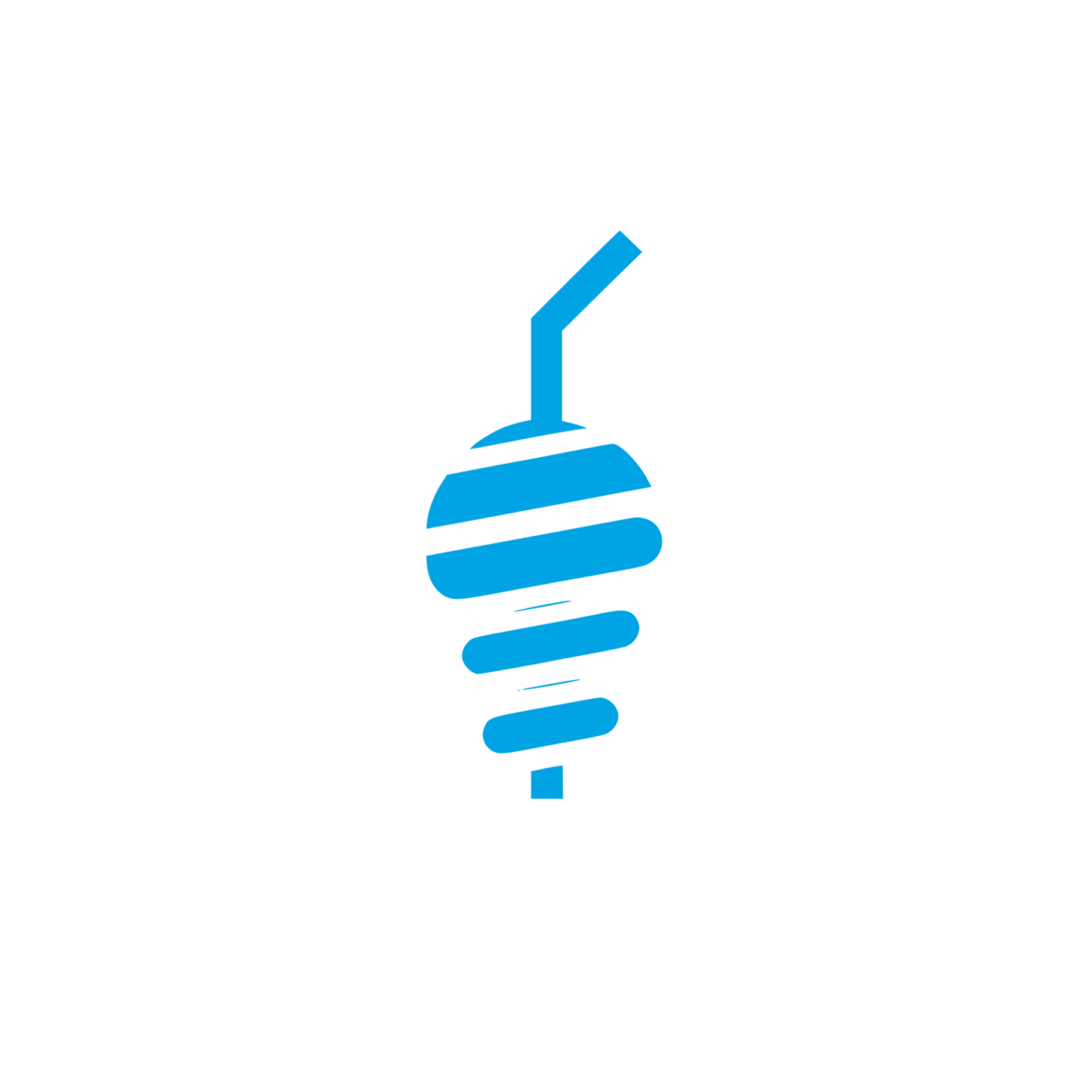 Beverage Straw Logo #00a3e4