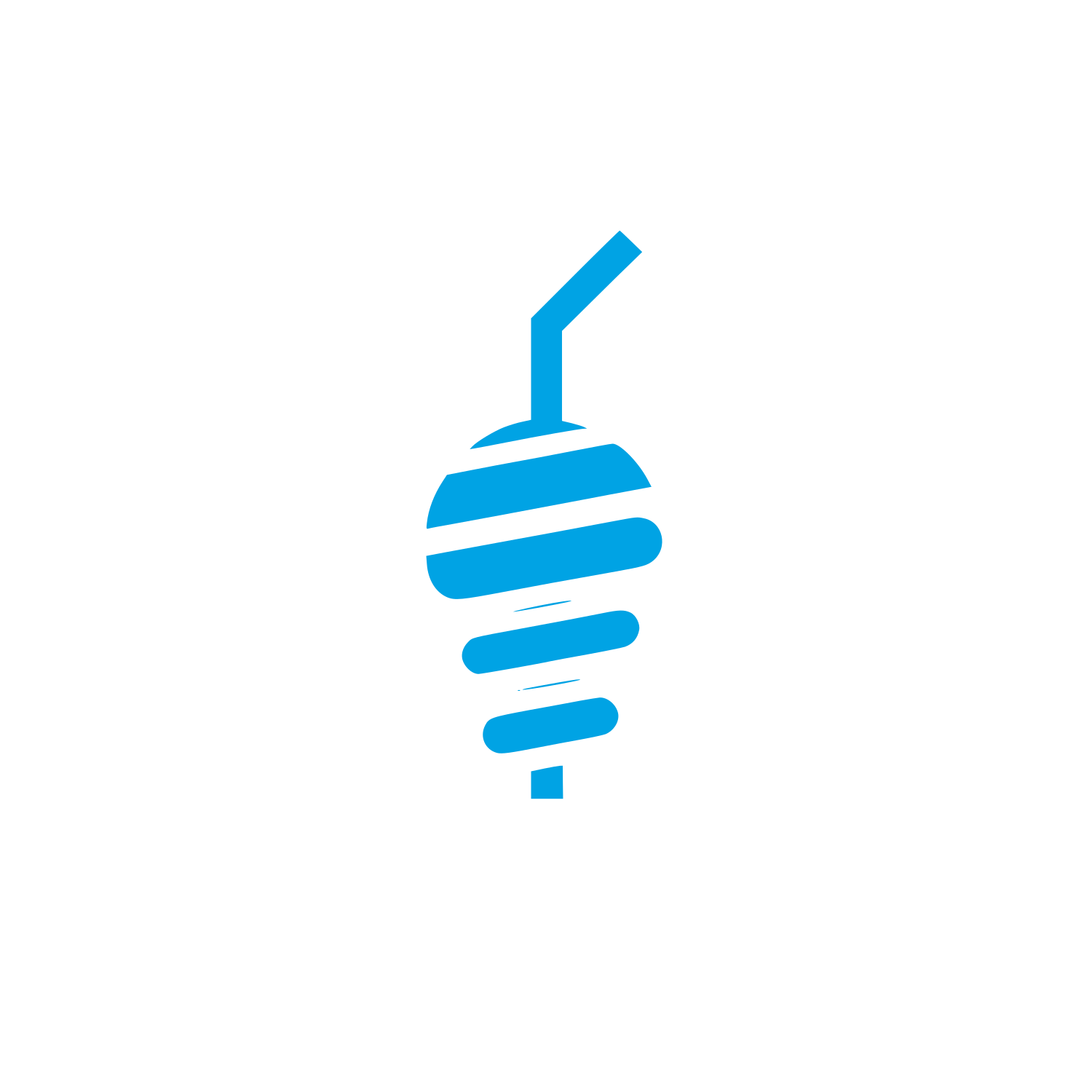Beverage Straw Logo #00a3e4
