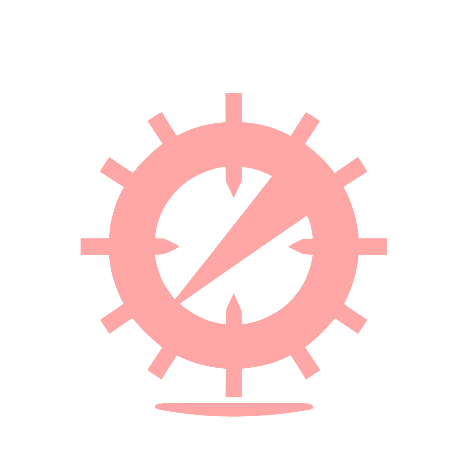 Geometric Gear Logo #ffa6a6
