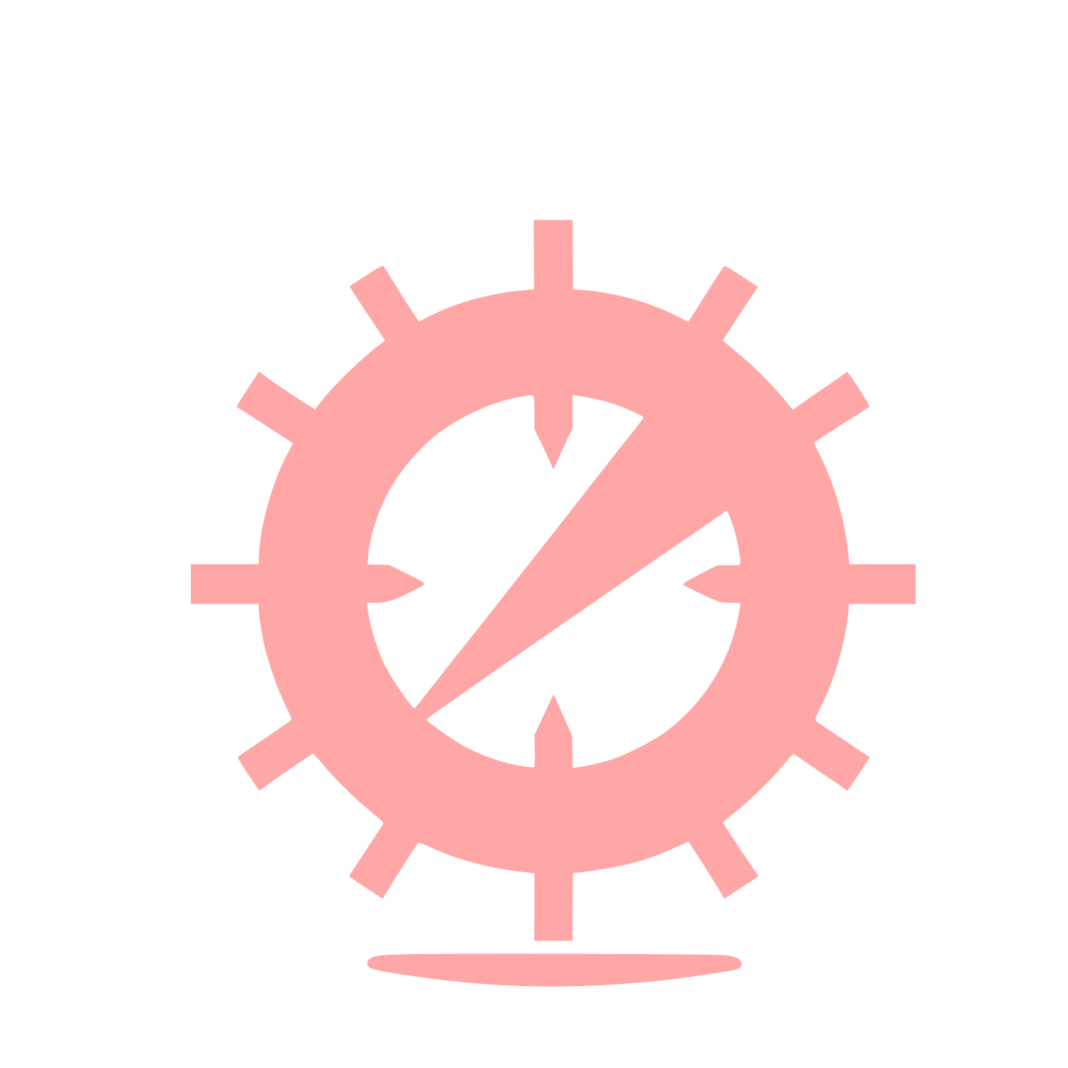 Geometric Gear Logo #ffa6a6