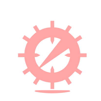Geometric Gear Logo #ffa6a6
