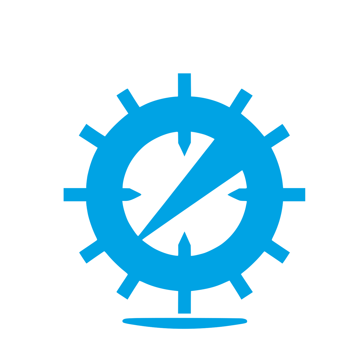 Geometric Gear Logo #00a3e4