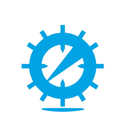 Geometric Gear Logo #00a3e4