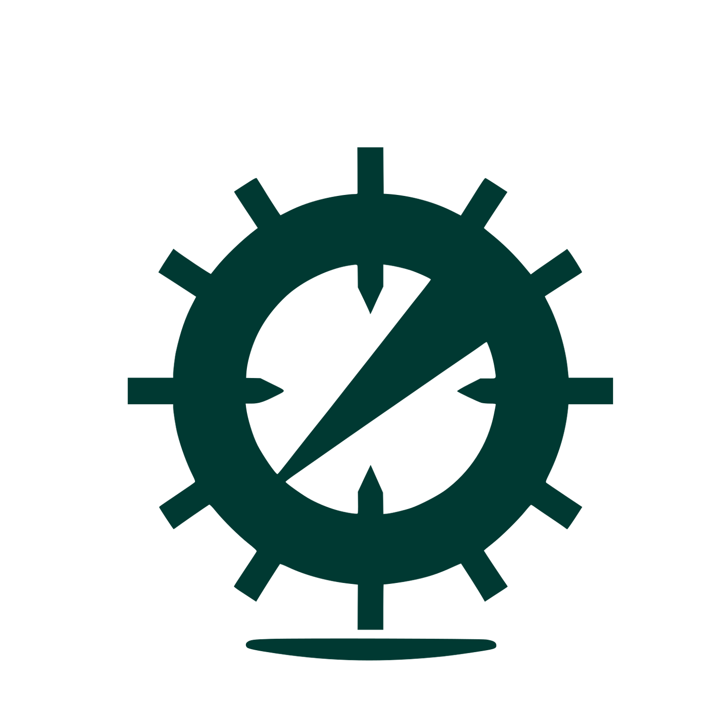 Geometric Gear Logo #003932