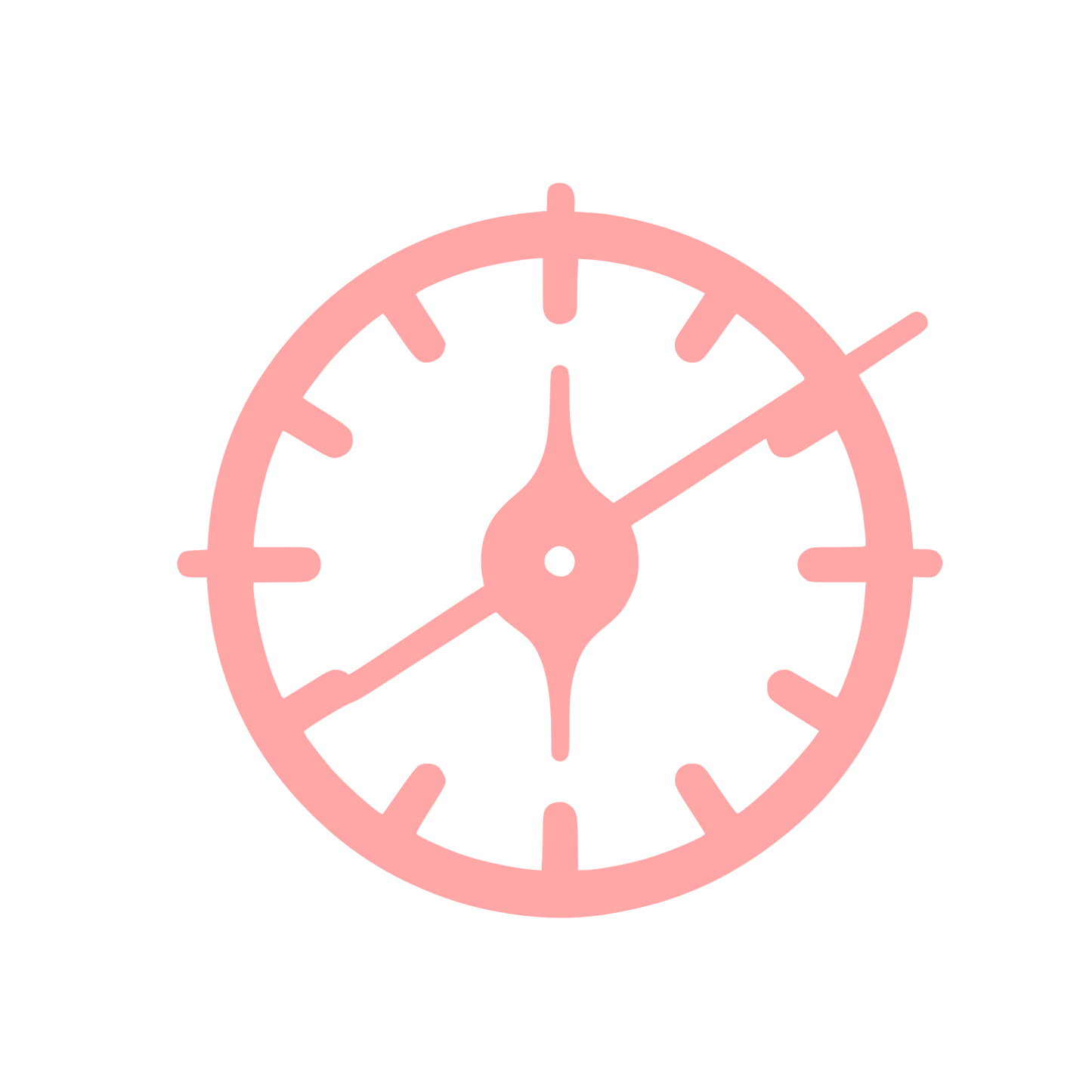 Simplified Compass Logo #ffa6a6