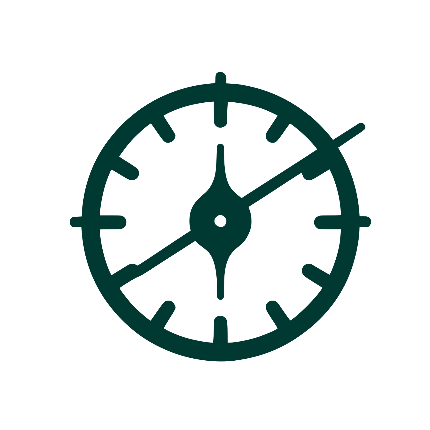 Simplified Compass Logo #003932