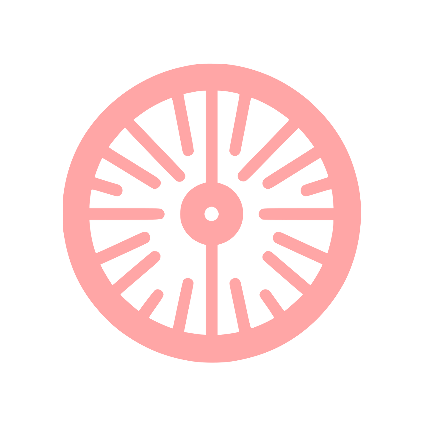 Wheel Symbol Logo #ffa6a6