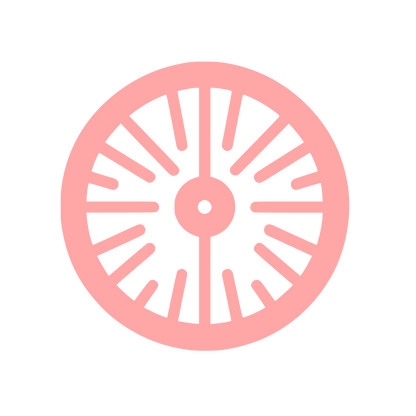 Wheel Symbol Logo #ffa6a6