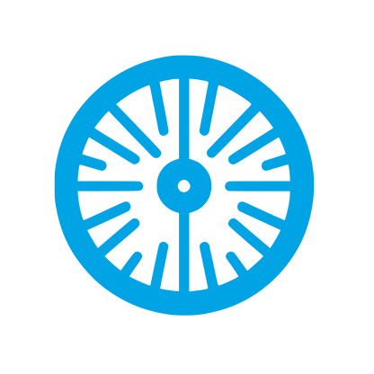 Wheel Symbol Logo #00a3e4