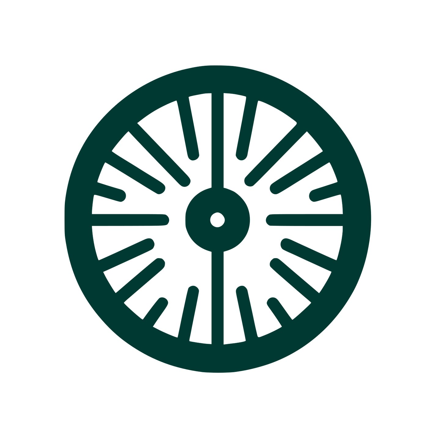 Wheel Symbol Logo #003932