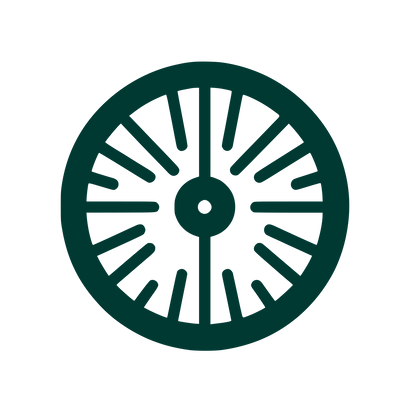 Wheel Symbol Logo #003932