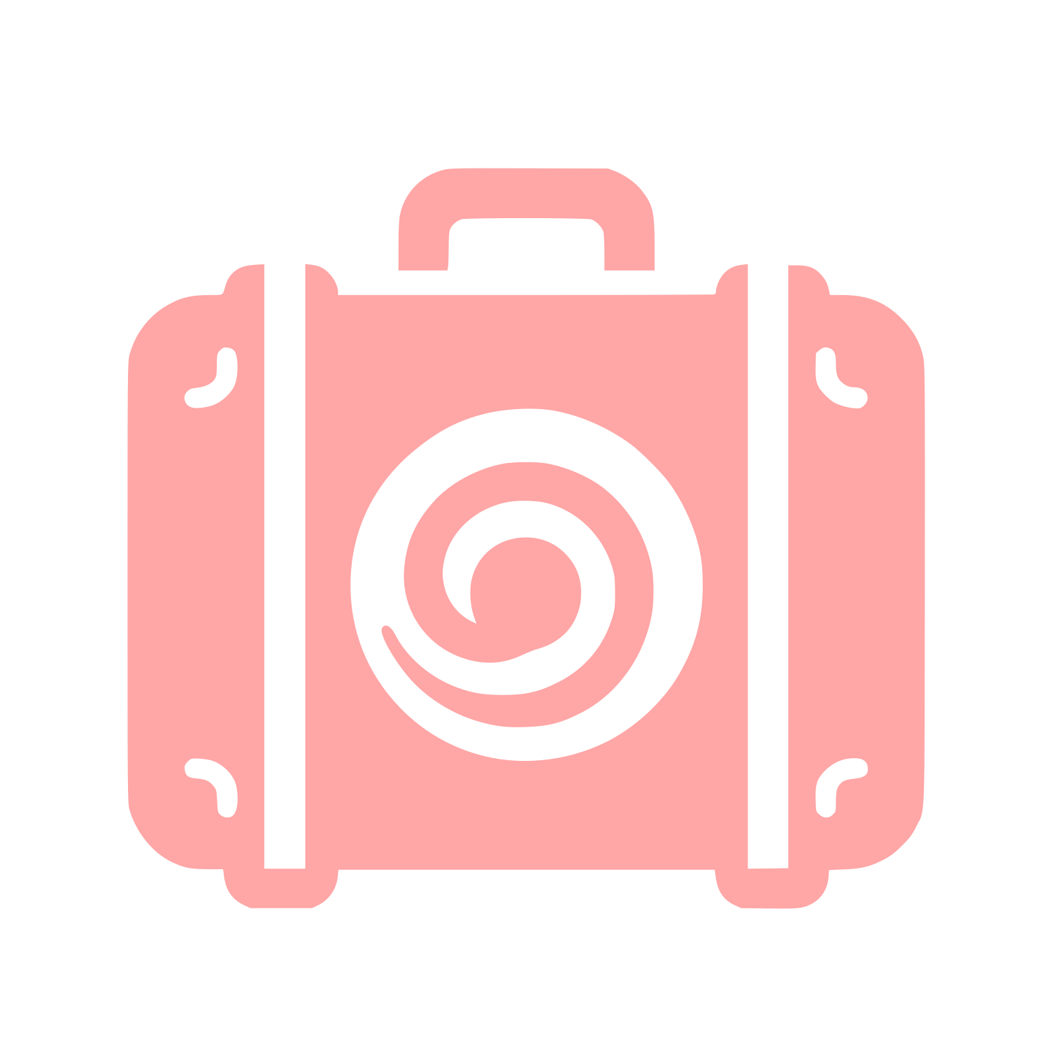 Travel Suitcase Logo #ffa6a6