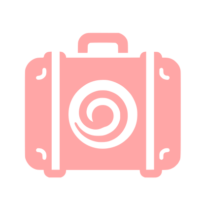 Travel Suitcase Logo #ffa6a6
