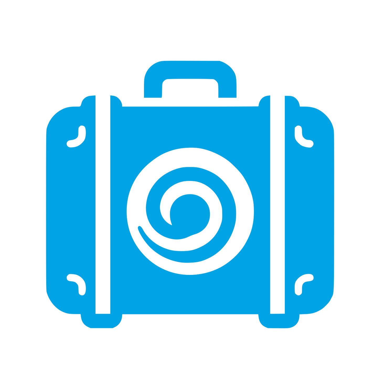 Travel Suitcase Logo #00a3e4