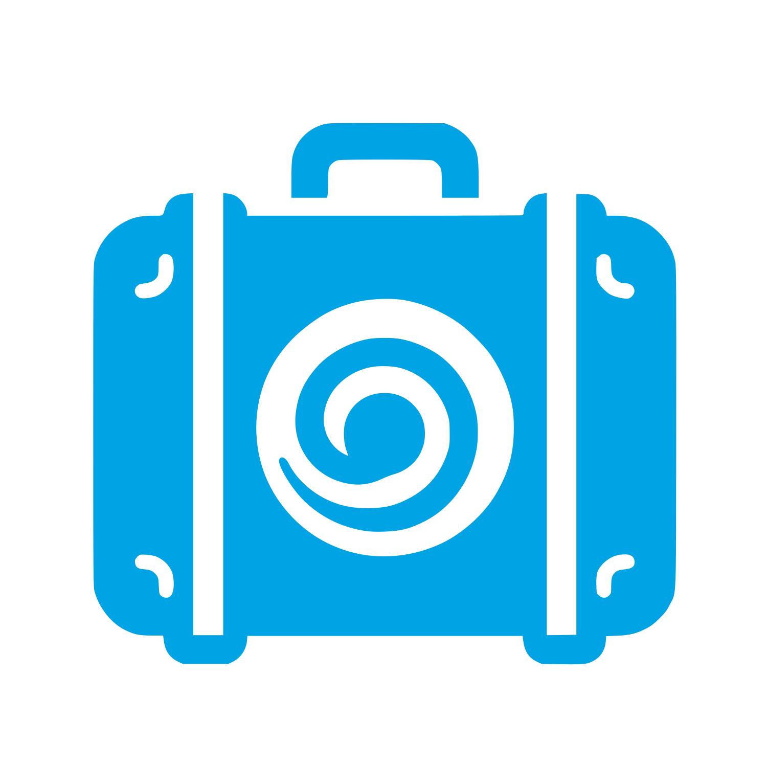 Travel Suitcase Logo #00a3e4