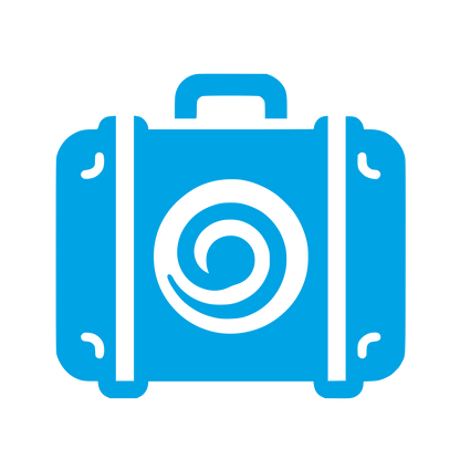 Travel Suitcase Logo #00a3e4