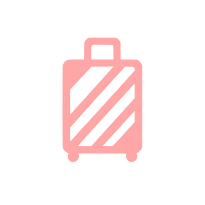 Suitcase Logo Design #ffa6a6