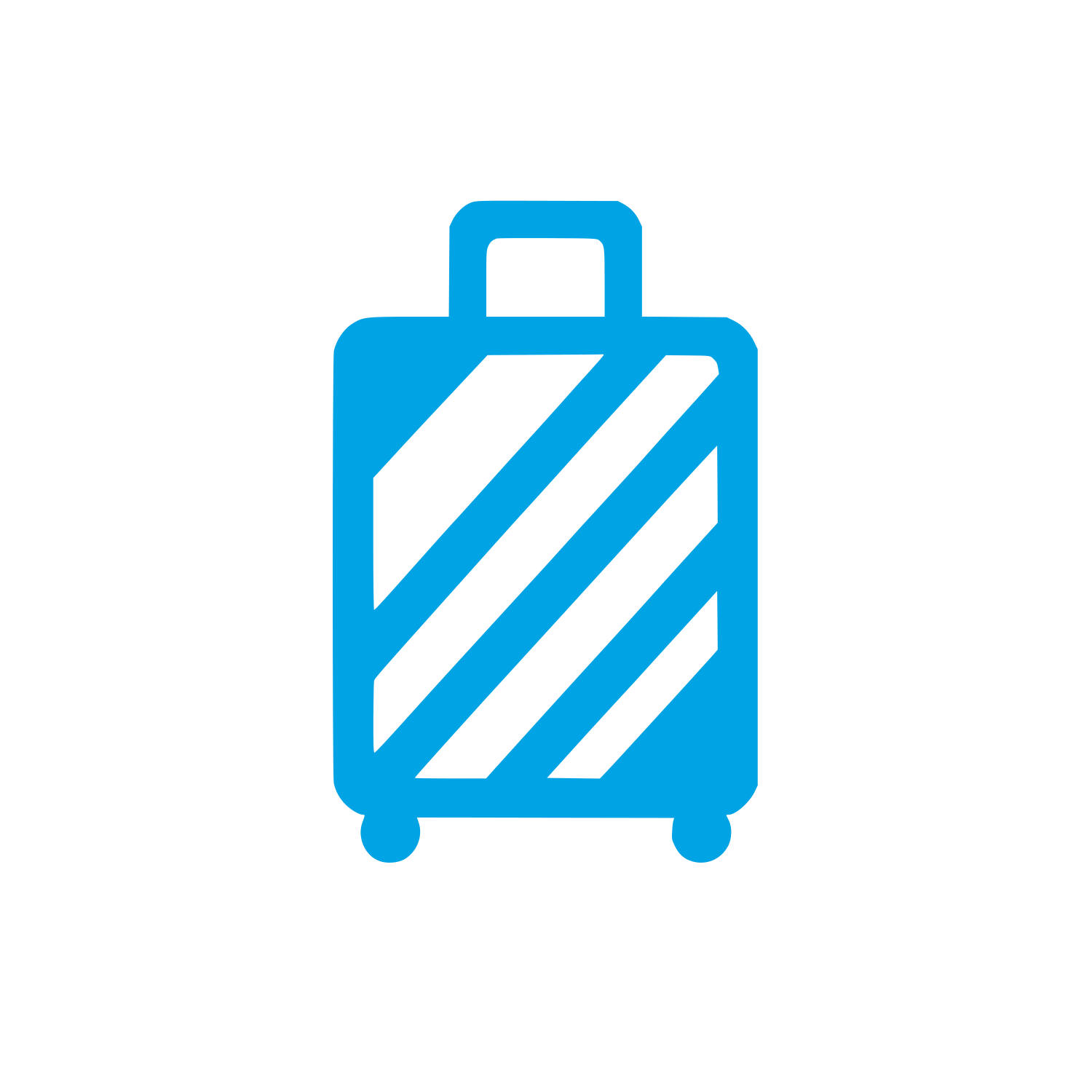 Suitcase Logo Design #00a3e4