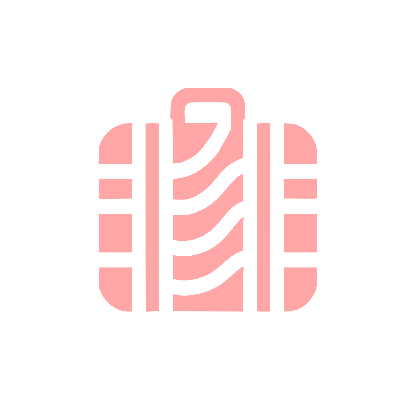 Suitcase Travel Logo #ffa6a6