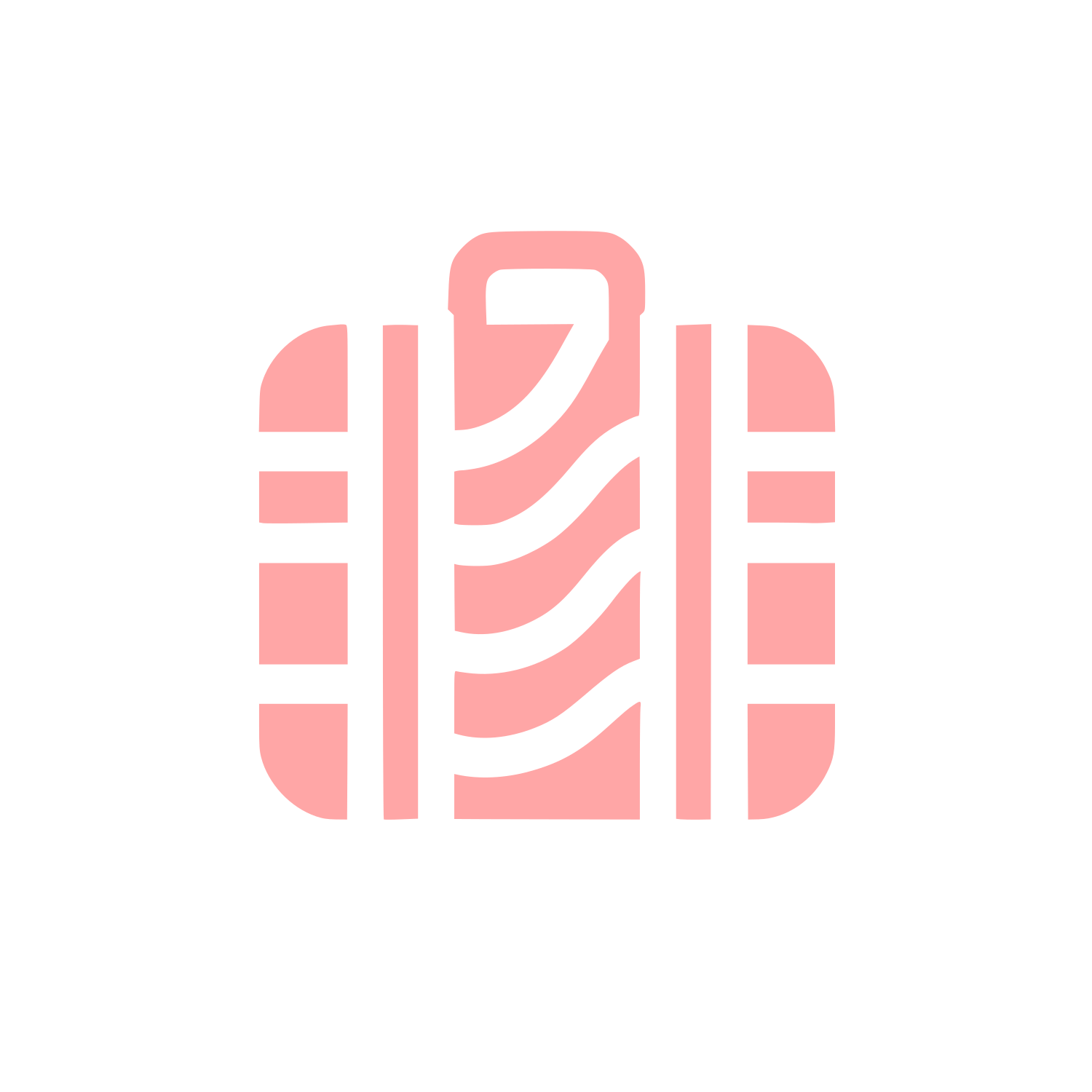 Suitcase Travel Logo #ffa6a6