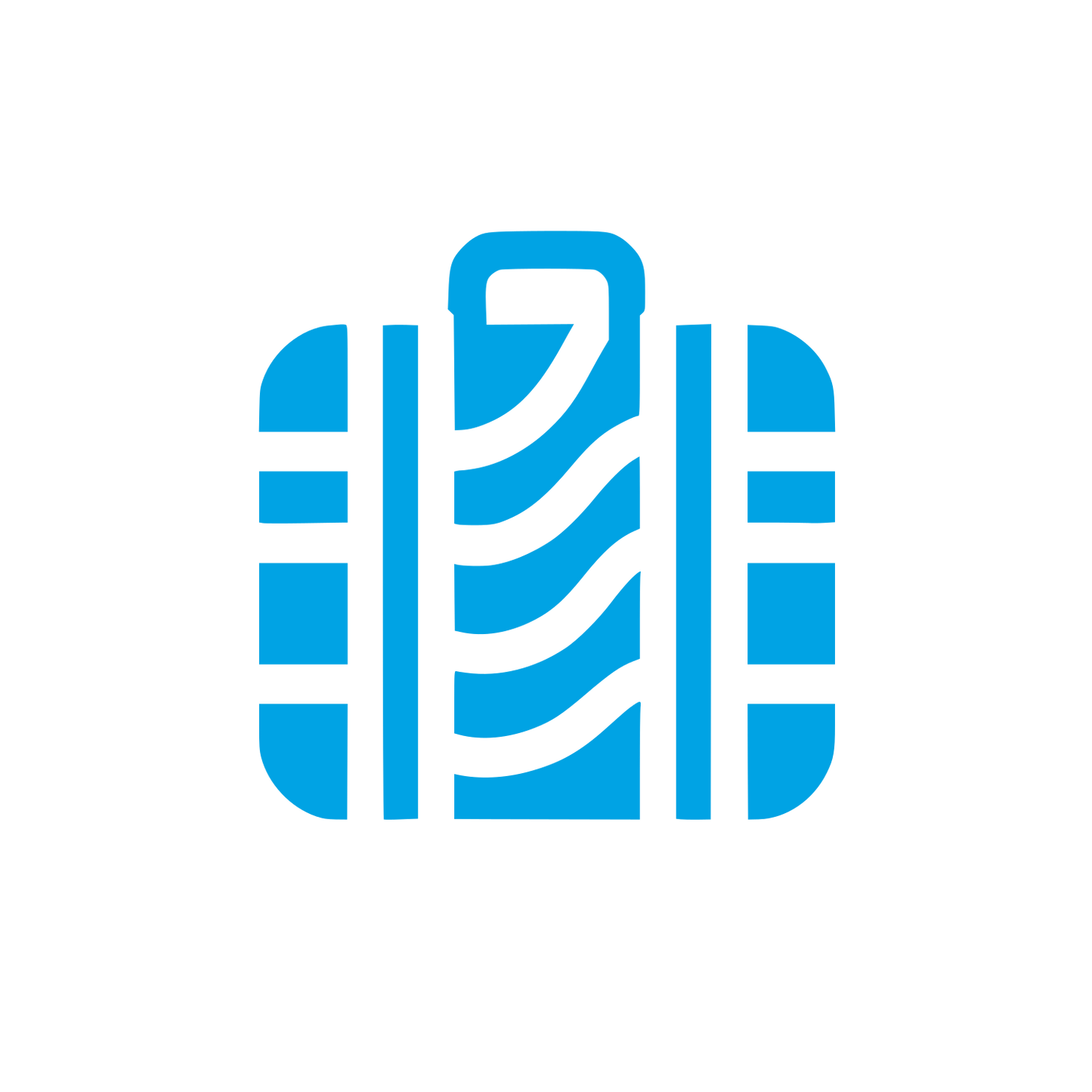 Suitcase Travel Logo #00a3e4