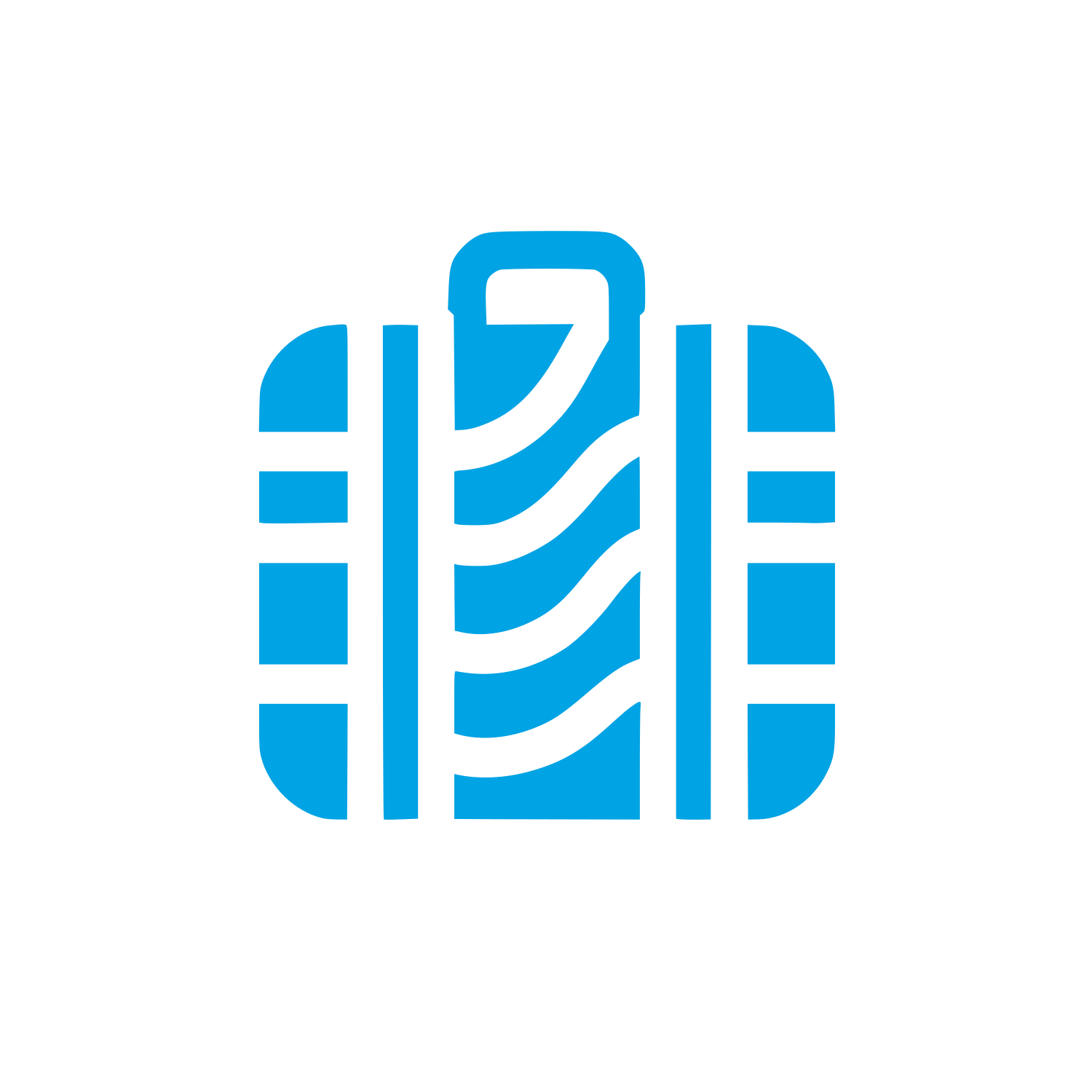 Suitcase Travel Logo #00a3e4