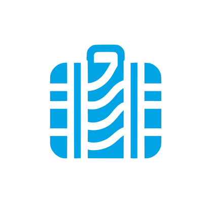 Suitcase Travel Logo #00a3e4