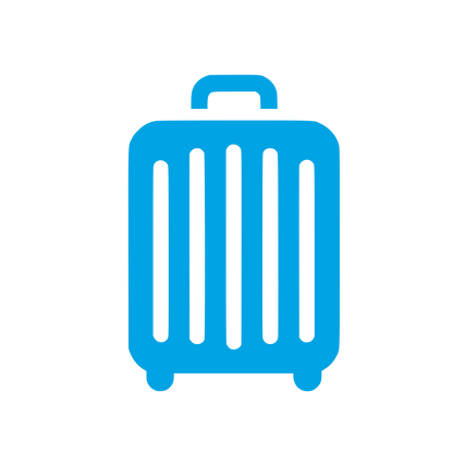 Travel Suitcase Logo #00a3e4