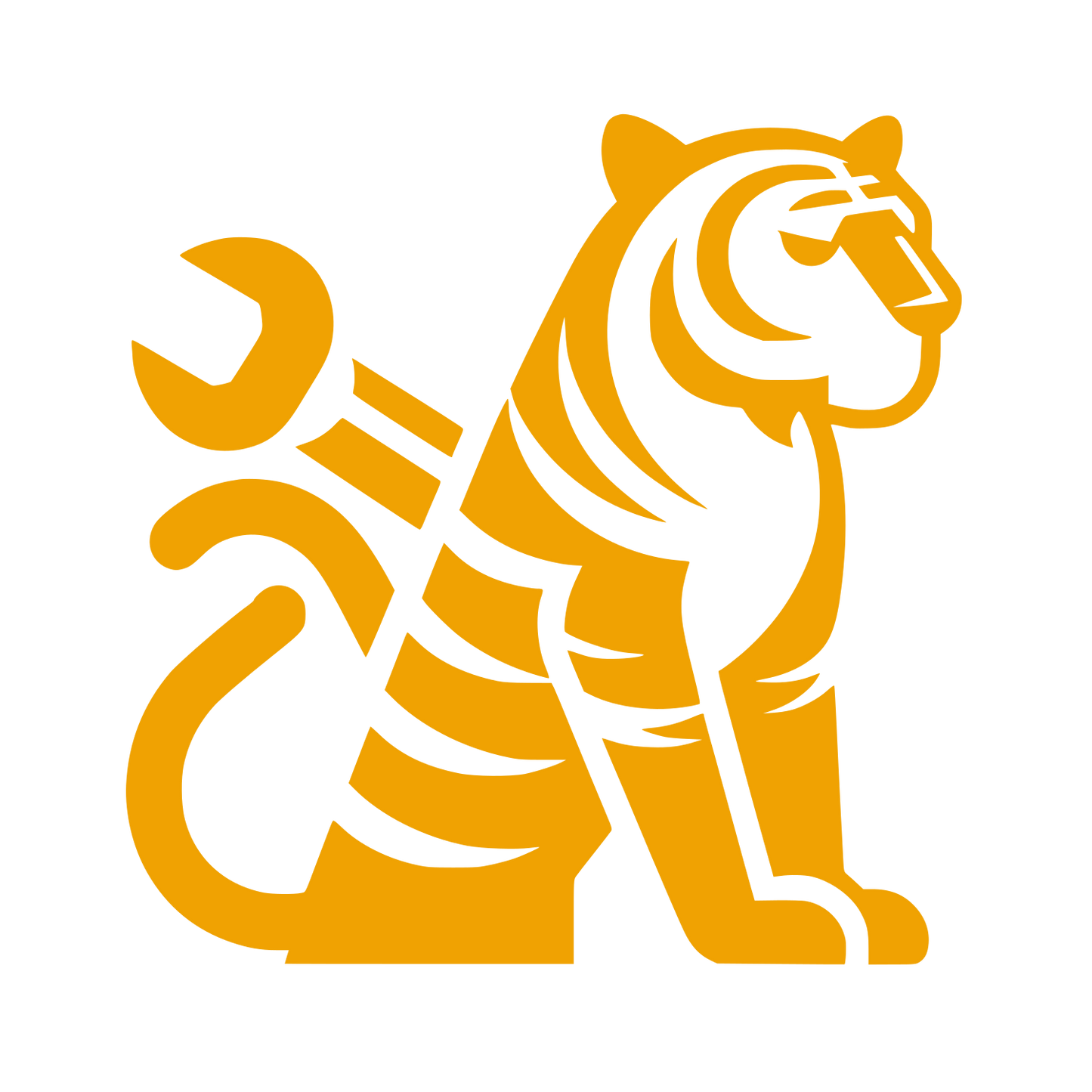 Tiger Stripes Animal Logo #F0A202