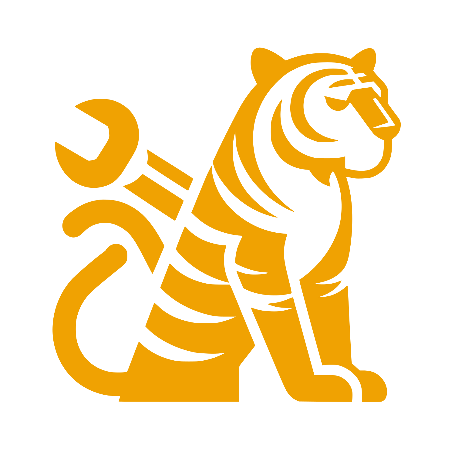 Tiger Stripes Animal Logo #F0A202