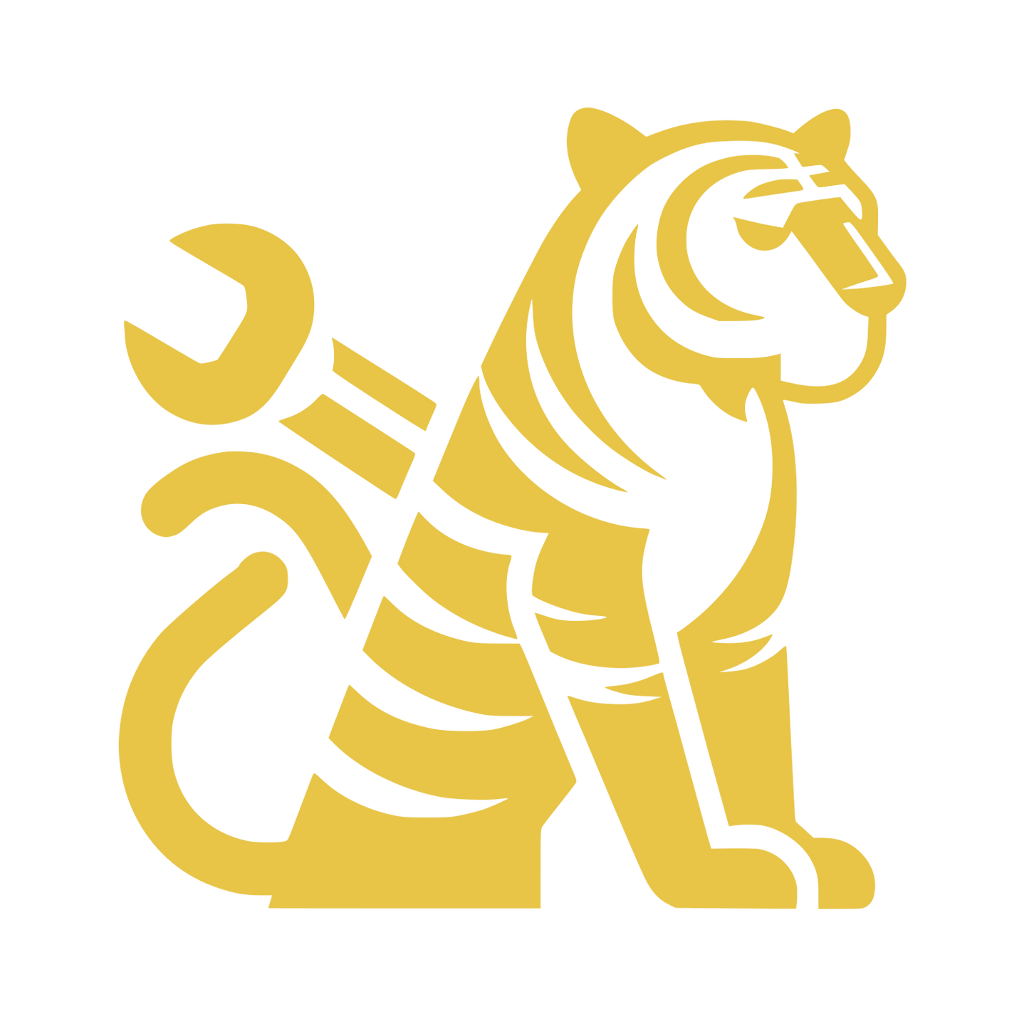 Tiger Stripes Animal Logo #E8C547