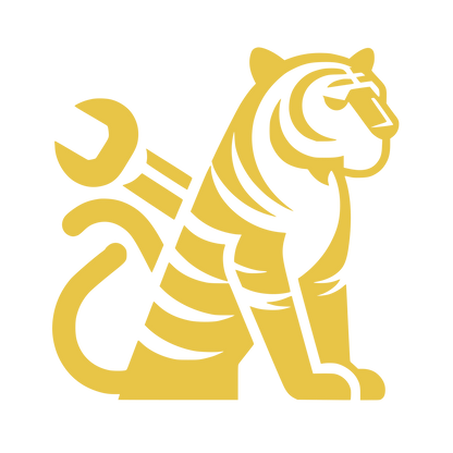 Tiger Stripes Animal Logo #E8C547