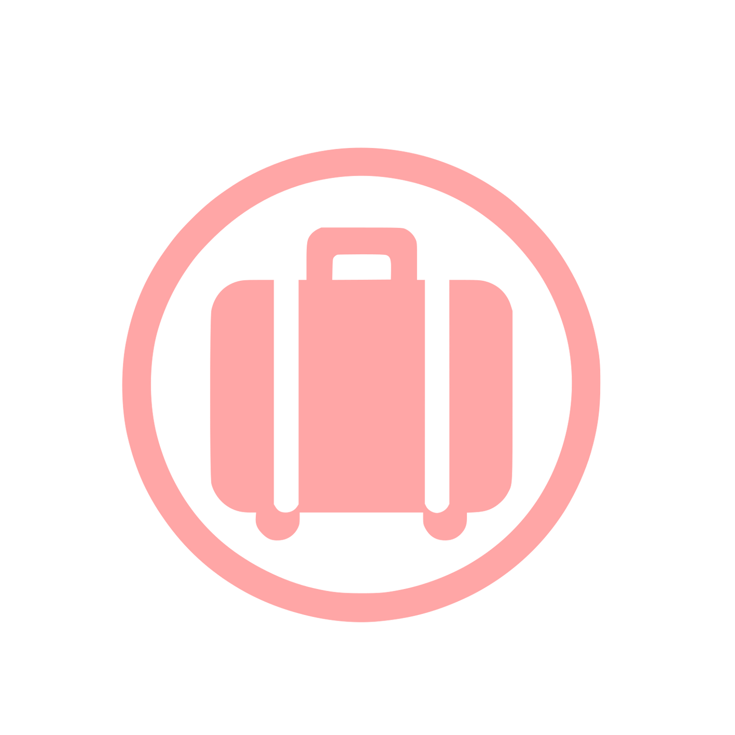 Travel Baggage Logo #ffa6a6