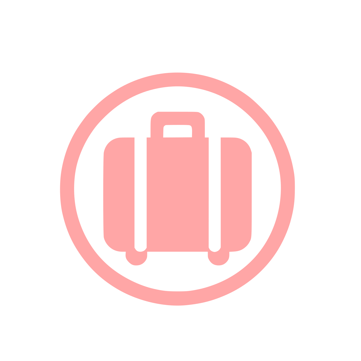 Travel Baggage Logo #ffa6a6