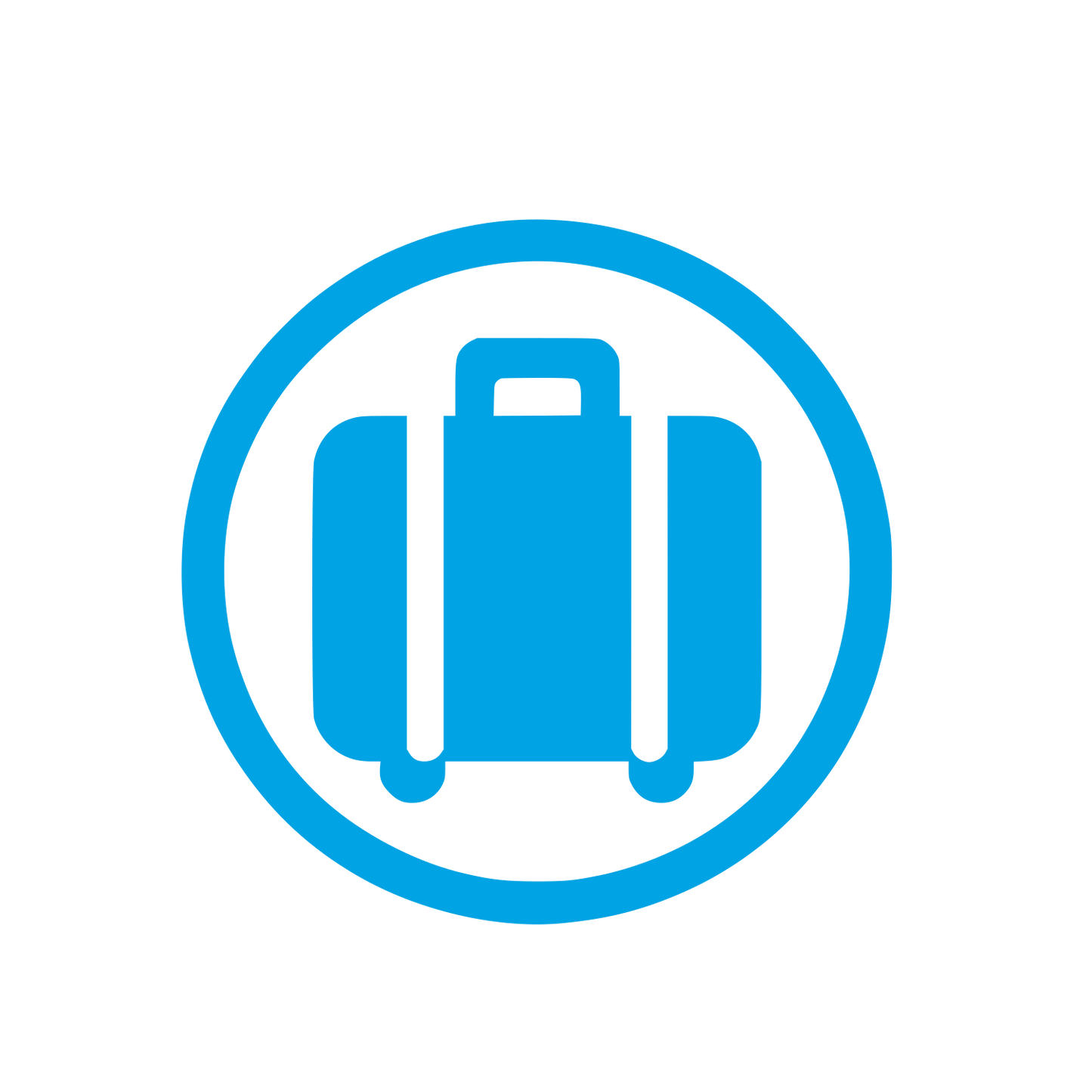 Travel Baggage Logo #00a3e4