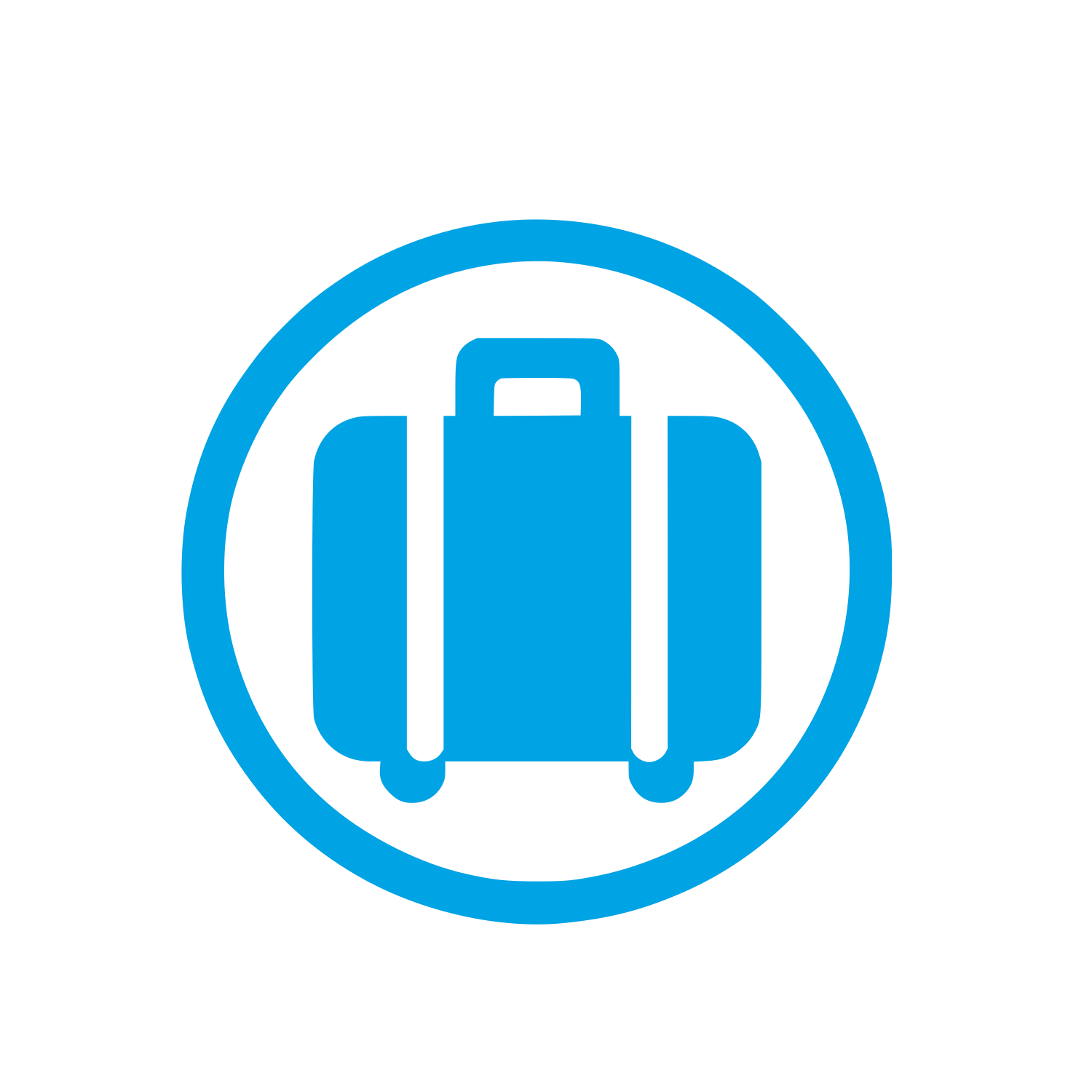 Travel Baggage Logo #00a3e4