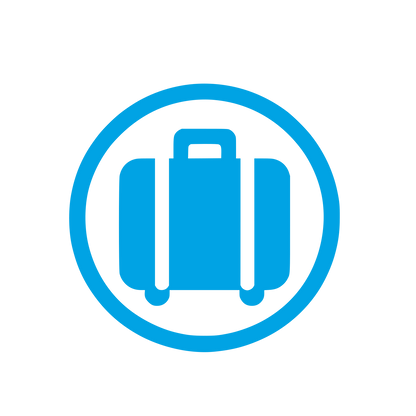 Travel Baggage Logo #00a3e4