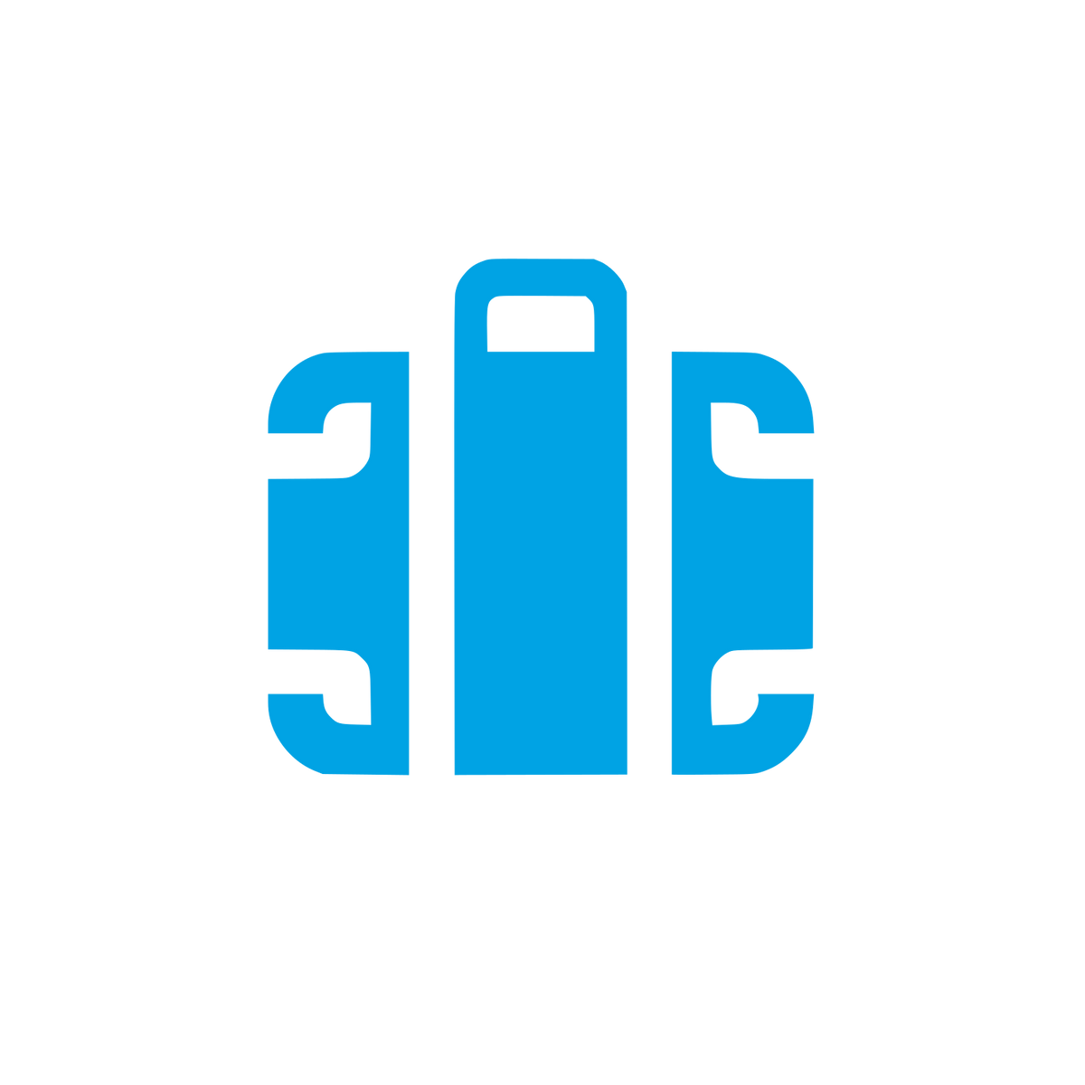 Suitcase Logo #00a3e4