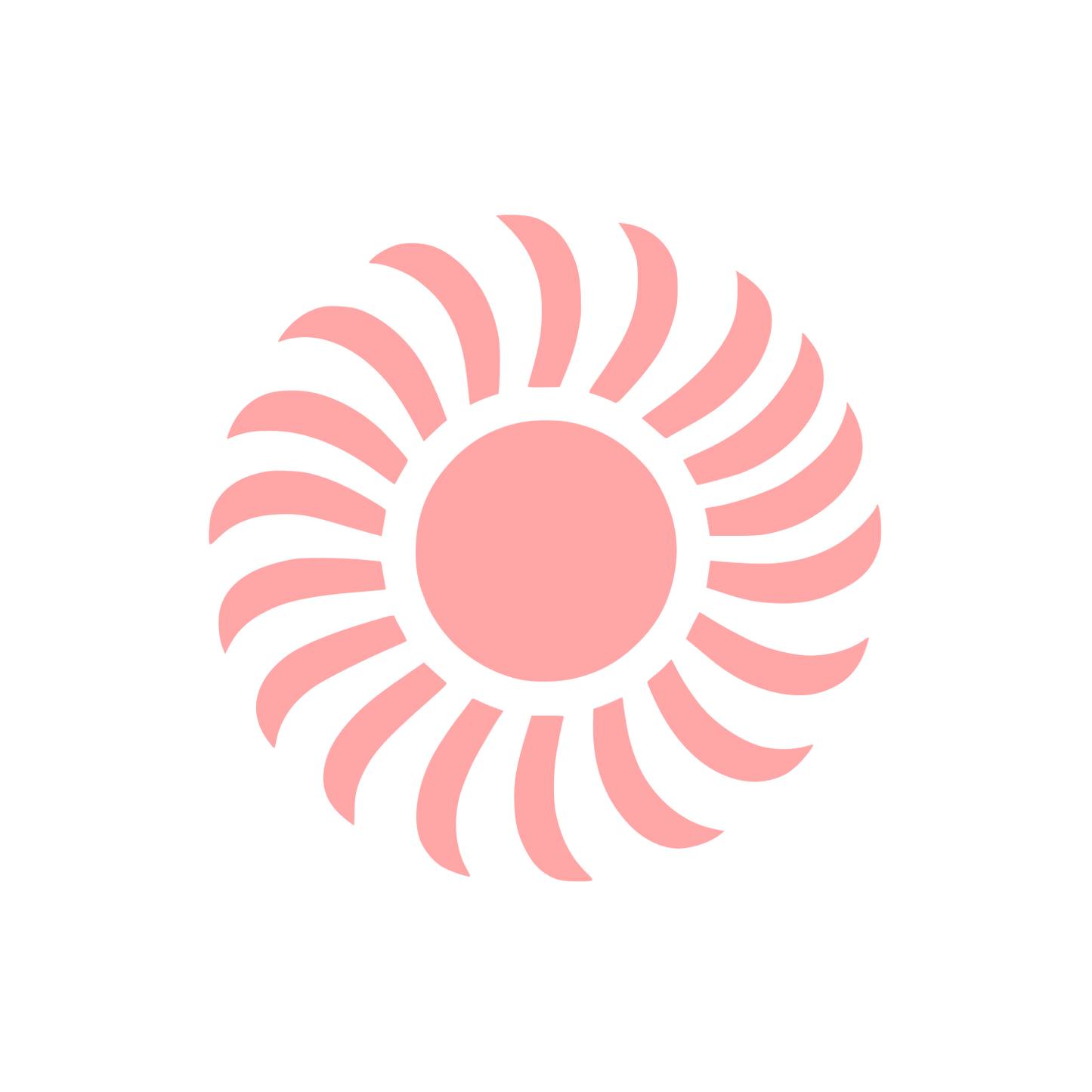 Abstract Sunburst Logo #ffa6a6
