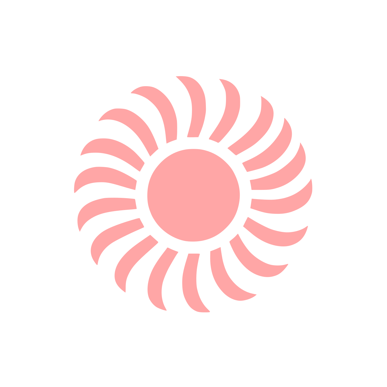 Abstract Sunburst Logo #ffa6a6