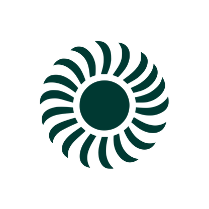 Abstract Sunburst Logo #003932