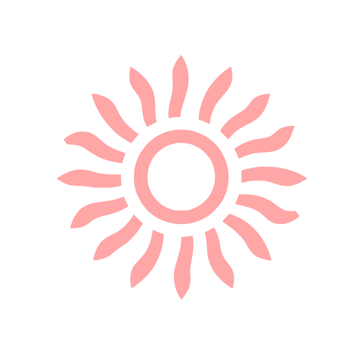 Black Sunburst Logo #ffa6a6