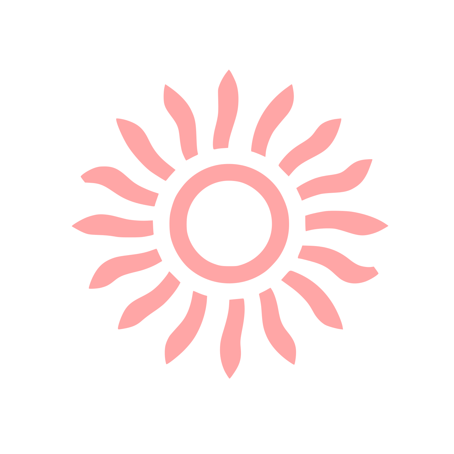Black Sunburst Logo #ffa6a6