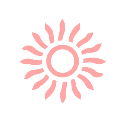 Black Sunburst Logo #ffa6a6