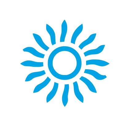 Black Sunburst Logo #00a3e4