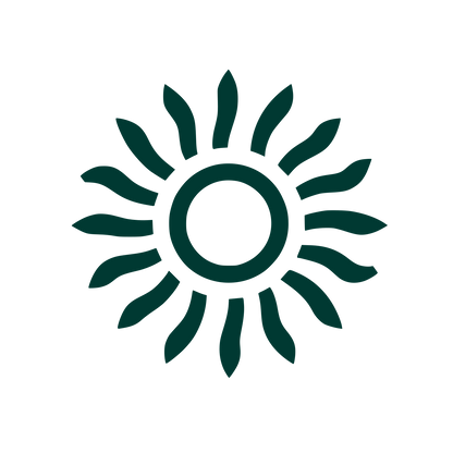 Black Sunburst Logo #003932